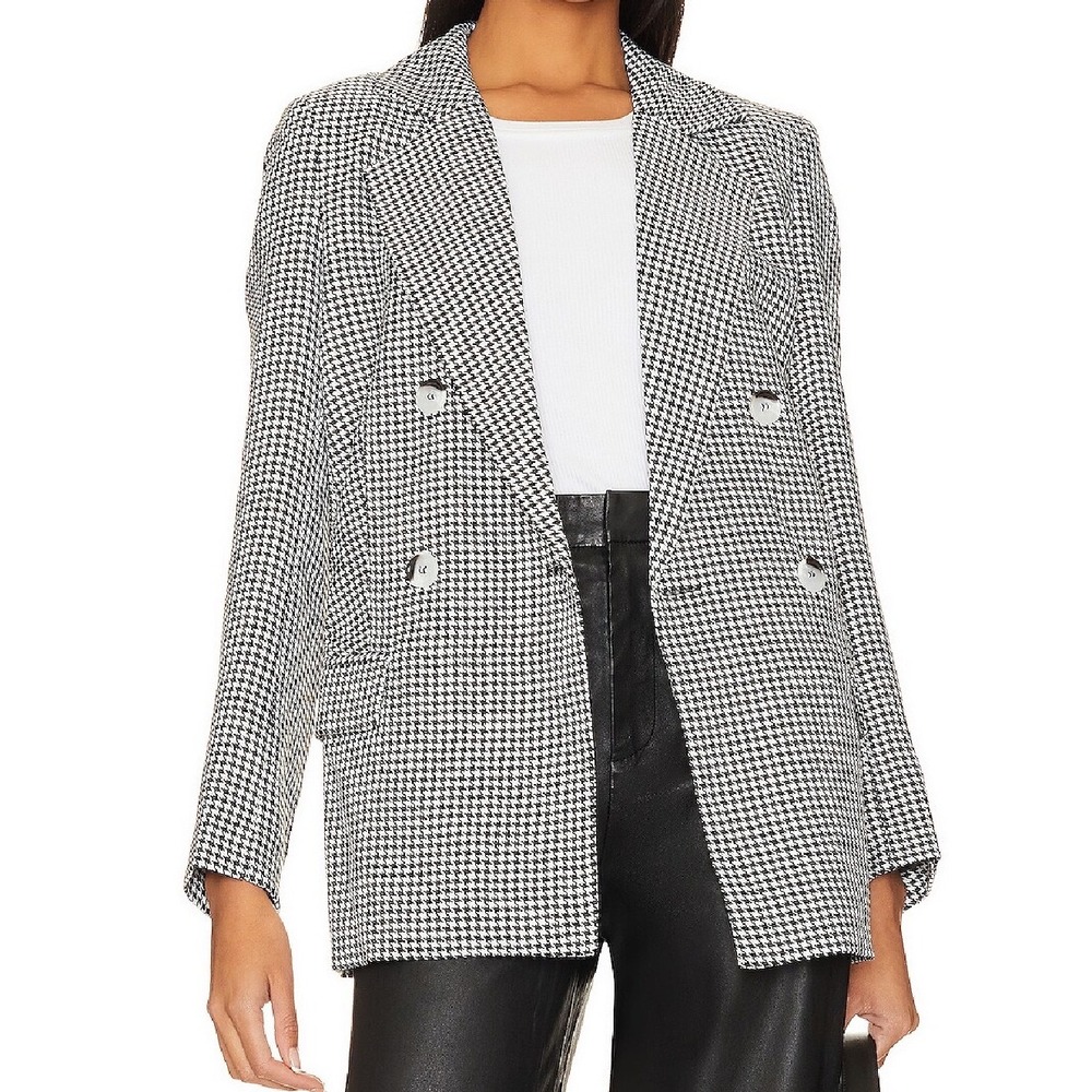 MINKPINK Camilla Blazer Women Large Black White New With Tags